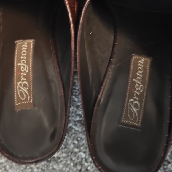 Brighton Gemini Brown/black Leather Shoes 9M - Picture 5 of 7